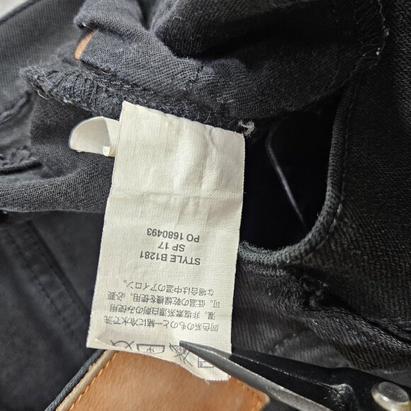 J Crew Toothpick Jeans Womens 26 Black Skinny Stretch Denim Pants Cropped - Picture 5 of 13